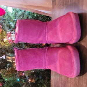 Gently used Pink Bearpaws Sherpa Lined Boots, Size 12